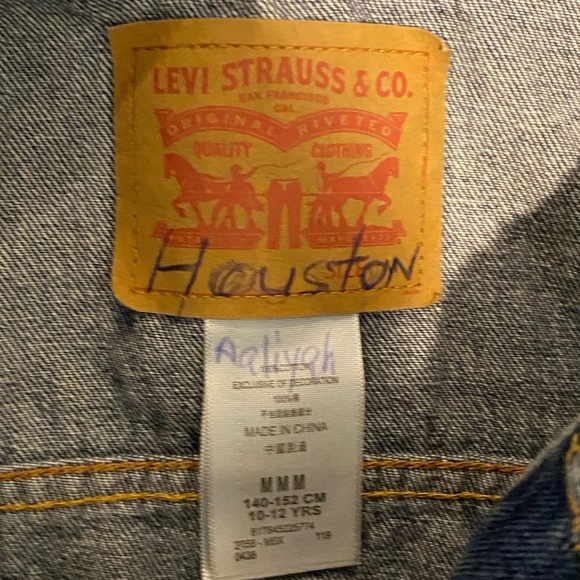 Levi’s Trucker Western Denim Jean Jacket Youth Medium Size 10-12 Years Cotton - Picture 3 of 7